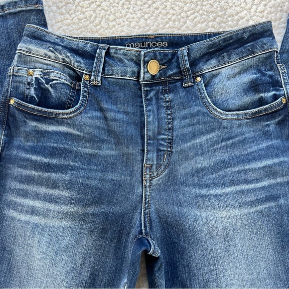 Maurices EverFlex Dark High Rise Straight Leg Blue Denim Women's Jeans SZ 8 Reg - Picture 6 of 13